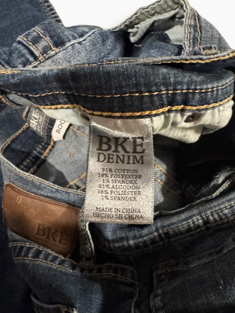 BKE Mens Dark Wash Straight-Leg Jeans - Blue - Picture 7 of 7